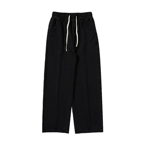 RMGVDSD Mens Jeans Relaxed Fit Men's Fashion Big Loose Relaxed Fit Straight Leg Jeans Denim Pants Fashion Soft Slacks