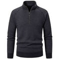 thumbnail image 1 of RMGVDSD Mens Quarter Zip Pullover Sweater Dress Slim Fit Men's Stand Up Collar Zipper Knitted Sweaters Autumn Winter Thickened Casual Sweater Top Stylish Sweaters, 1 of 5