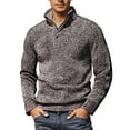 thumbnail image 1 of RMGVDSD Mens Quarter Zip Pullover Sweaters Winter Sweater Coat High Neck Lined Thick Knit Long Sleeve Shirt Thermal Pullover For Cold Weather Fall Knit Sweaters, 1 of 7
