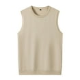thumbnail image 1 of RMGVDSD Mens Sweater Vests Casual Fall Sleeveless Round Neck Knit Pullover Slim Fit Sweater Vest Solid Color Lightweight Soft Sweaters Men's Knit Sweater, 1 of 6