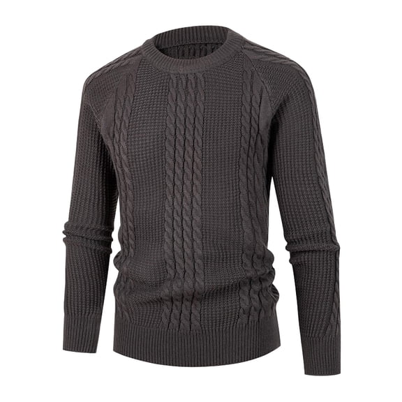 RMGVDSD Mens Sweaters Autumn Winter Warm Long Sleeve Knitted Pullover Sweaters Solid Color Comfortable Soft Sweater Pullover Top Fashion Golf Sweaters