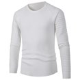 thumbnail image 1 of RMGVDSD Mens Sweaters Casual Cable Knit Pullover Men Autumn Winter Solid Color Loose Comfortable Warm Round Neck Long Sleeve Sweater Leisure Comfy Sweaters, 1 of 3