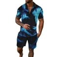 thumbnail image 1 of RMGVDSD Mens Tracksuit Casual Set Men's Short Sleeve Polo Shirt Shorts Set Tropical Hawaiianss Athletic Shorts Set Beach Sports Suit Fashion Men's Tracksuits, 1 of 8