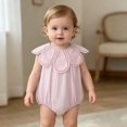 thumbnail image 1 of RMGVDSD Newborn Baby Girl Clothes Sleeveless Bubble Romper, Newborn Infant Bodysuit Playsuit Snap Crotch Baby Onesie Fashion Clothes, 1 of 5
