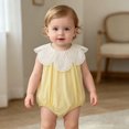 thumbnail image 1 of RMGVDSD Newborn Baby Girl Clothes Sleeveless Bubble Romper, Newborn Infant Bodysuit Playsuit Snap Crotch Baby Onesie Fashion Clothes, 1 of 5