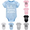 thumbnail image 1 of RMGVDSD Newborn Baby Onesies Bodysuits Infant Boys Girls Short Sleeve Letter Print Romper Bodysuit Soft Cute Summer Clothes 3-6 Months, 1 of 3