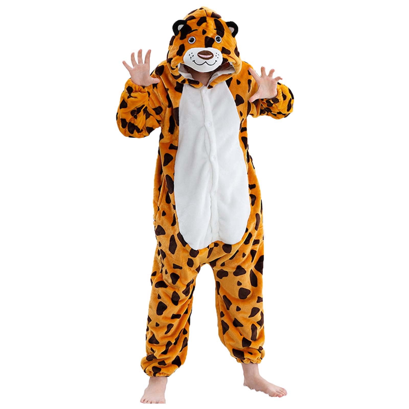 RMGVDSD Onesie Kids Animal Pajamas for Boys Girls Kids Warm Hooded Jumpsuit Pajamas Coat Children Sleepwear Comfy One Piece Bodysuits