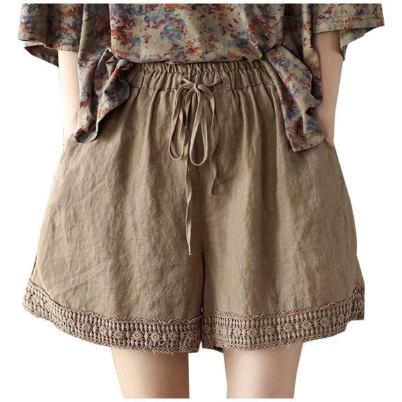 RMGVDSD Plus Size Women's High Waist Slimming Casual Pants Comfortable Loose Crochet Wide Leg Trousers For Moms Two Piece Short Sets Women