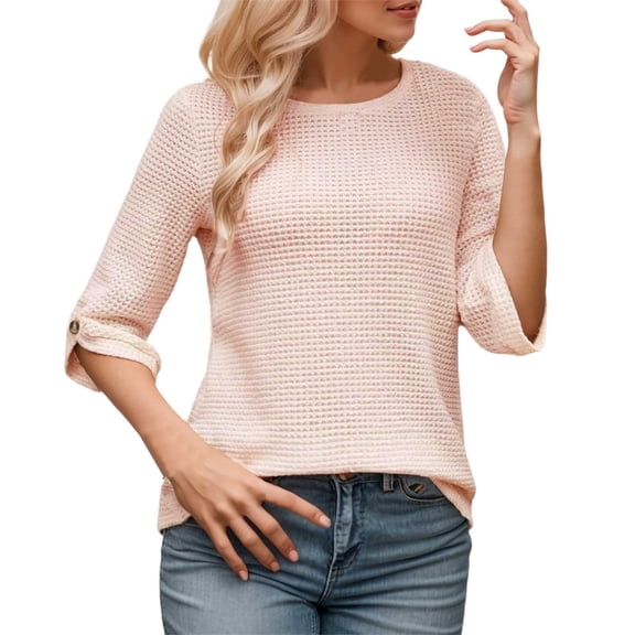 RMGVDSD Soft Womens T Shirts Women's New Casual Tops Button Half Sleeve T Shirt Fashion Comfy Tee Shirts Fashion Basic Soft Tee