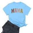 thumbnail image 1 of RMGVDSD Soft Womens Tops Shirts Women Funny Letter Print T-Shirt Mother's Day Short Sleeve Graphic Tees Mama Gift Casual Tops Soft Basic Tunic Tops, 1 of 4