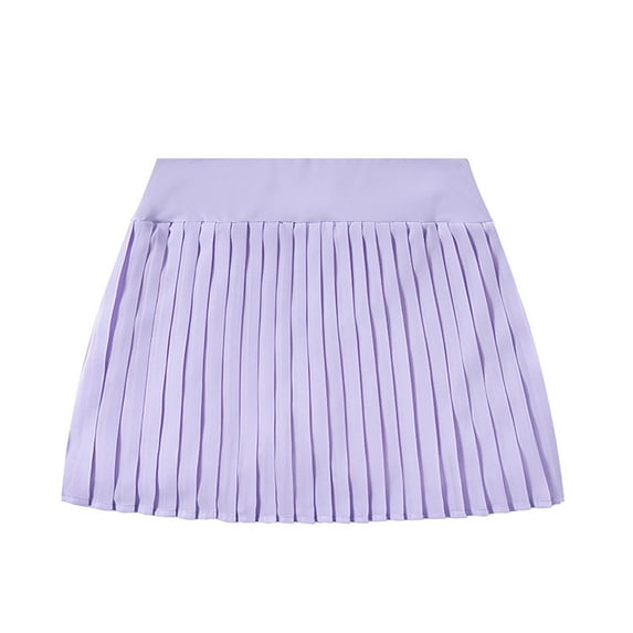 RMGVDSD Summer Girls Pleated Skirts With Shorts Solid Color Quick Drying Athletic Tennis Skorts Kids A-Line Sport Casual Skirts 130