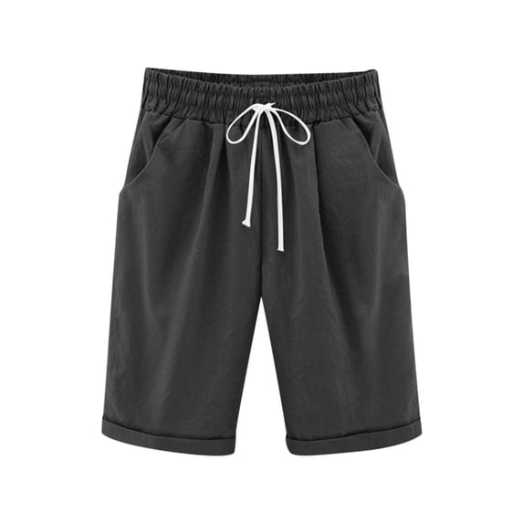 RMGVDSD Summer Girls Shorts Children'S Casual Bermuda Shorts Elastic Waist Knee Length Long Shorts Solid Color Comfy Thin Beach Short Pants 11-12 Years