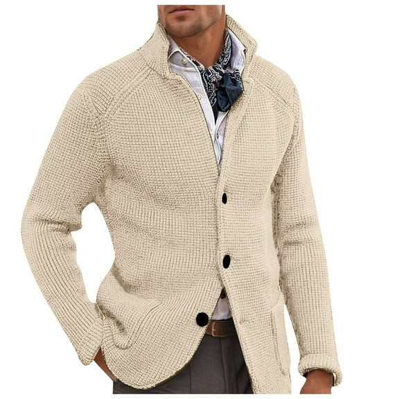 RMGVDSD Sweater Coat For Men Cardigans Sweaters Stylish Comfortable Knitwear Layering Long Sleeve Men Sweater Jacket Casual Outings Wear Warm Polo Sweaters