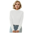 thumbnail image 1 of RMGVDSD Sweaters For Women Long Sleeve Pullover Elegant Solid Color Autumn Winter Warm Sweater Loose Knit Pullover Tops /White, 1 of 7