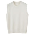 thumbnail image 1 of RMGVDSD Sweaters for Women Knit Sleeveless Sweater Vest Round Neck Solid Color Layering Tops for Autumn Casual Wear Solid Color Comfort Vests,Size XL, 1 of 4
