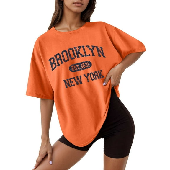 RMGVDSD T-Shirts for Women Womens Oversized Tshirt Graphic Tees Crew Neck Summer Short Sleeve Loose Fit Tops Stylish Tee Shirts