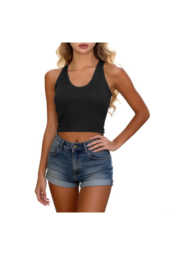Tank Tops For Women Fashion Sleeveless Camisole With Built In Bra Support Slim Strap Tank Top For Layering Casual Cami Shirts Versatile Tees