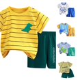 thumbnail image 1 of RMGVDSD Toddler Baby Boy Clothes Summer Cartoon Print T Shirt Short Sleeve Tops Shorts Set Casual 2Pcs Outfits Children's Shorts Suit 12-18 Months, 1 of 7