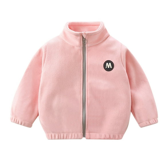 RMGVDSD Toddler Baby Boys Girls Jacket Children's Autumn Winter Cute Fuzzy Zip Up Coat Long Sleeve Warm Outwear Collar Outside Wear Tops 14-15 Years