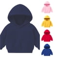 thumbnail image 1 of RMGVDSD Toddler Baby Boys Girls Hoodies Sweatshirts Solid Color Pullover Long Sleeve Hooded Sweatshirt Children's Fall Clothes Tops 18-24 Months, 1 of 3