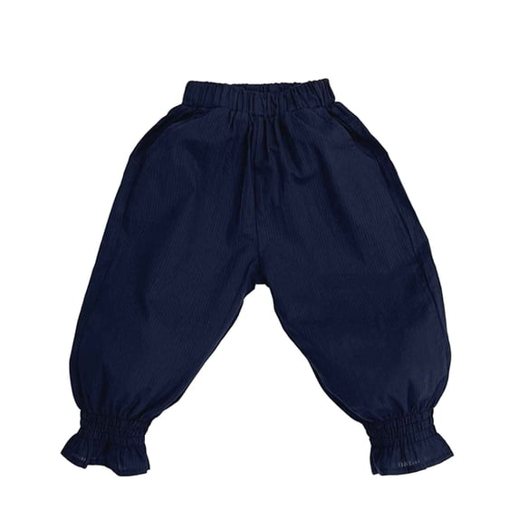 RMGVDSD Toddler Boy's Jogger Pants Child Baby Boys Girls Pants Casual Bloomers Summer Harem Long Pants Solid Color Trousers 1-2 Years/Navy
