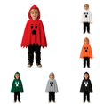 thumbnail image 1 of RMGVDSD Toddler Boys Halloween Costume Ghost Poncho Cape Hooded Tops Pants Set Kids Ghost Face Print Halloween Party Dress Up Outfit 8-9 Years, 1 of 9