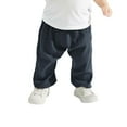thumbnail image 1 of RMGVDSD Toddler Boys Harem Pants Summer Kids Baby Boy Girl Elastic Waist Trousers Bottoms Loose Basic Harem Long Pants Bloomers Casual Joggers 3-4 Years/Grey, 1 of 4