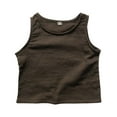 thumbnail image 1 of RMGVDSD Toddler Boys Summer Sleeveless Linen Tank Top Kids Lightweight Breathable Casual Basic Tee Shirt Tank Tops Soft Workout Shirts for 3-4 Years, 1 of 4