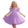 thumbnail image 1 of RMGVDSD Toddler Flower Girl Dress Girls Summer Dress Ruffle Sleeves Tulle Dresses Bowknot Tutu Birthday Princess Dresses Party Sundress 4-5 Years, 1 of 5