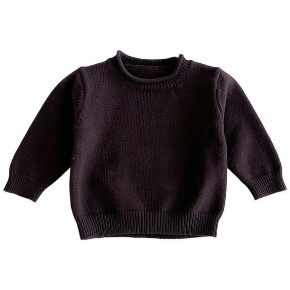 RMGVDSD Toddler Girls Sweaters Baby Knit Sweater Warm Crewneck Pullover Sweatshirt Solid Color Long Sleeve Tops Soft Blouse Fall Winter Clothes 7-8 Years