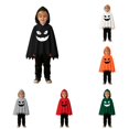 thumbnail image 1 of RMGVDSD Toddler Kids Baby Boys Clothes Halloween Ghost Poncho Cape Hooded Top Long Pants 2Pcs Holiday Party Fancy Dress Up Outfit Cute Party Wear, 1 of 9