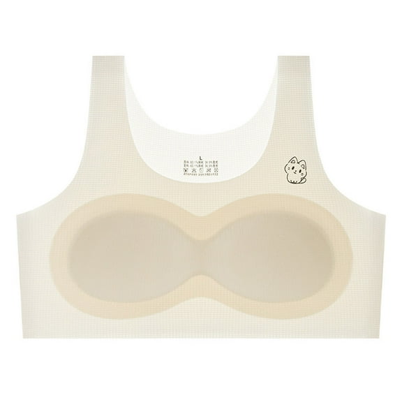 RMGVDSD Training Bras For Girls Yoga Strappy Scoop Neck Racerback For Teens Kids Padded Comfort Dance Crop Top for 10-13 Years