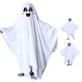 thumbnail image 1 of RMGVDSD Unisex Toddler Kids Girls Boys Halloween Ghost Outfit Hooded Poncho Cape Long Robe Children Holiday Party Clothes 5-9 Years, 1 of 4