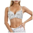 thumbnail image 1 of RMGVDSD Wireless Bras for Women Sequine Bras Belly Dance Festival Performance Party Club Wear Bra Top Sequined Bra Comfortable Everyday Bra, 1 of 3