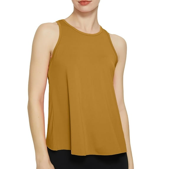 RMGVDSD Women Tank Tops 2025 Female Sleeveless I Shaped Split Loose Yoga Sports Running Swallowtail Beautiful Back Fitness Tank Tops Basic Soft Camisole