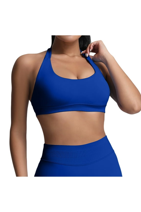 Women's Beauty Back Bra Women Workout Bras Medium Low Support Sports Bras Seamless Open Back Gym Padded Yoga Crop Top Everyday T-Shirt Bra