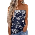 thumbnail image 1 of RMGVDSD Women's Floral Tube Tops Women Print Strapless Bandeau Tank Summer Backless Tube Top Sleeveless Loose Holiday Shirts Blouses Shirts, 1 of 5