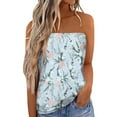 thumbnail image 1 of RMGVDSD Women's Floral Tube Tops Women Print Strapless Bandeau Tank Summer Backless Tube Top Sleeveless Loose Holiday Shirts Blouses Soft Shirts Clothes, 1 of 5
