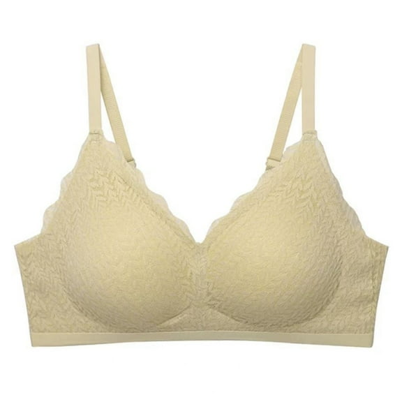 RMGVDSD Women's Full Figure Bras Seamless Bras For Women Wheat Lace Suspenders No Rims Beautiful Back Small Comfortable Translucent Tube Top Bralette