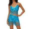 thumbnail image 1 of RMGVDSD Women's Sequin Tassel Skirts Womens Belly Dance Scarf With Sparkly Fringe Rave Party Sequin Skirt Festival Tassel Skirt Sequin Tulle Skirts for Women, 1 of 6