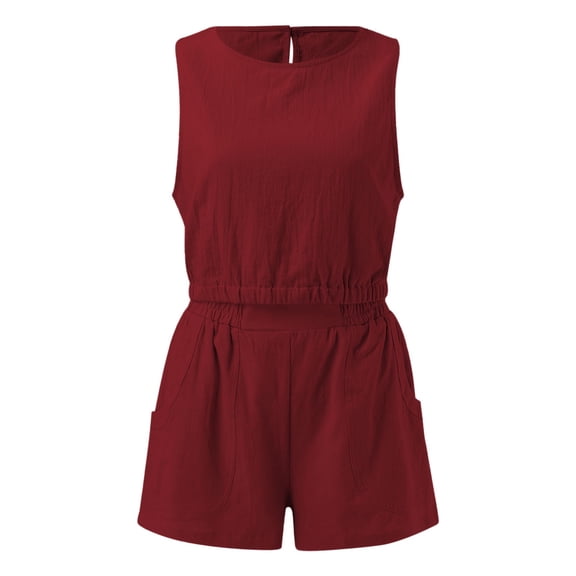 RMGVDSD Women's Solid Color Sleeveless Short Top Casual Fashion High Waist Straight Shorts Suit Comfort Sweatsuits for Women