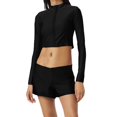 thumbnail image 1 of RMGVDSD Women's Sportswear Suit Outdoor Fitness Yoga Set Long Sleeve Top With Shorts Suit Women Shorts Sets Beachwear, 1 of 4