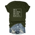 thumbnail image 1 of RMGVDSD Women's T Shirts Mama Shirts For Women Loose Fit Ma Mama Mom Bruh Letter Print Short Sleeve T Shirt Soft Casual Tshirts, 1 of 4