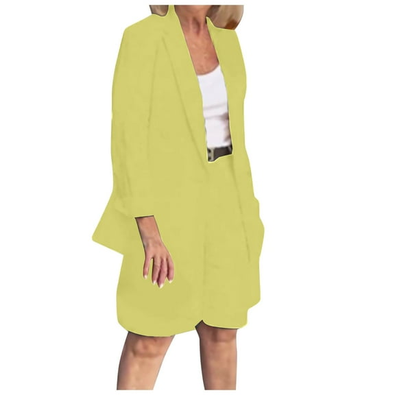 RMGVDSD Womens 2 Piece Blazer Shorts Set Long Sleeve Double Breasted Suit Jackets And Shorts Suit Business Outfits Women Beach 2 Piece Outfits