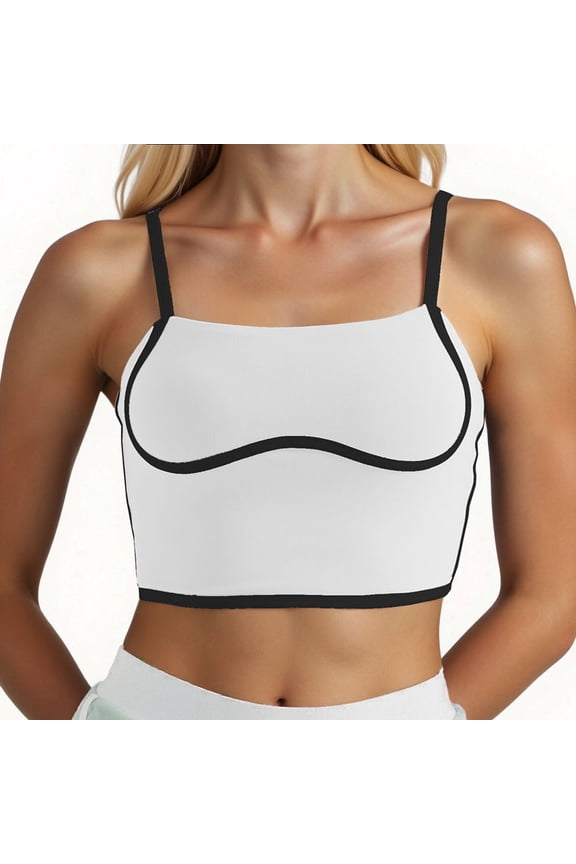 Womens 2026 Summer Tank Tops Workout Tank Tops Square Neck Longline Sports Bra Support Crop Yoga Top Spaghetti Strap Built In Bras Trendy Tank Tops