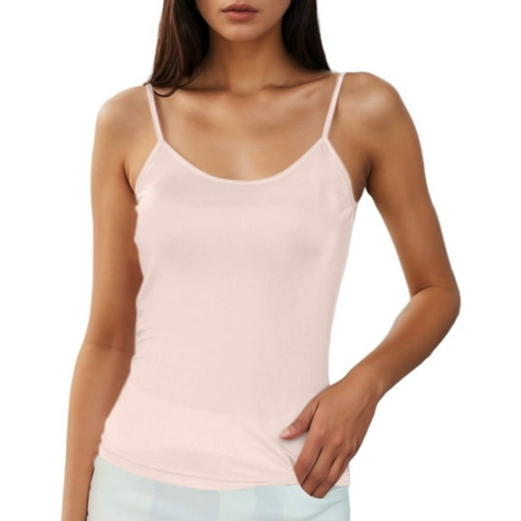 RMGVDSD Womens Casual Summer Tops Trendy Women's Tank Top Everyday Comfort Versatile Outfits Relaxed Fit Tops Soft Camisole Top