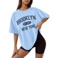 thumbnail image 1 of RMGVDSD Womens Oversized Shirts Womens Oversized Tshirt Graphic Tees Crew Neck Summer Short Sleeve Loose Fit Tops Basic Trendy T Shirts, 1 of 4