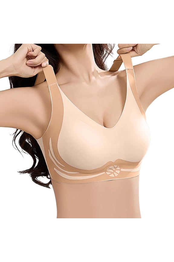 Womens Seamless Bras Women's Seamless Push Up Sag Underwire Bra Comfortable Close Breast Sports Bra Everyday T-Shirt Bra