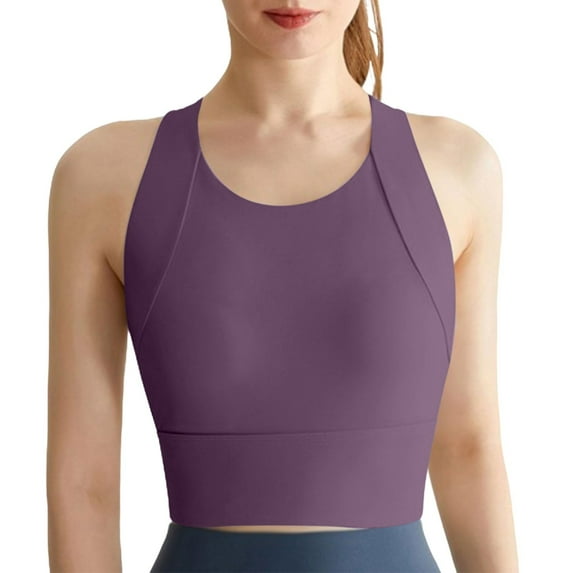 RMGVDSD Womens Sports Bras Women Cross Back Sport Bras Padded Strappy Criss Cross Cropped Bras For Yoga Workout Fitness Comfort Everyday Bra