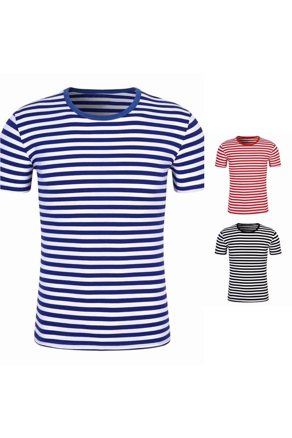 Womens Striped T Shirts Short Sleeve Crewneck Tee Shirt Top Comfy Casual Stripes T-Shirts Loose Fit Fashion Summer Tops